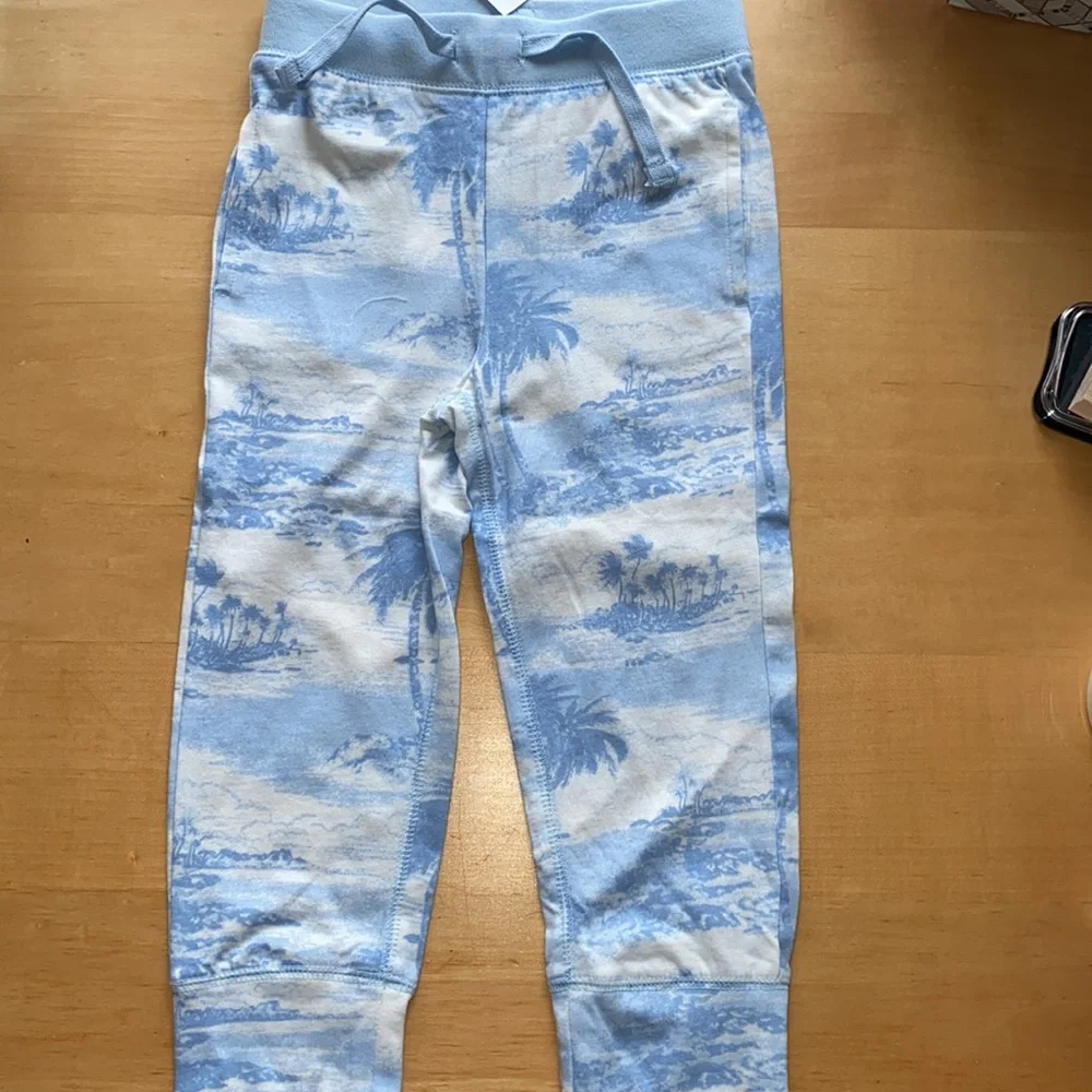 NWT Gap BabyGap Toddler Tropical Print Organic Cotton Joggers Pants  (3T)